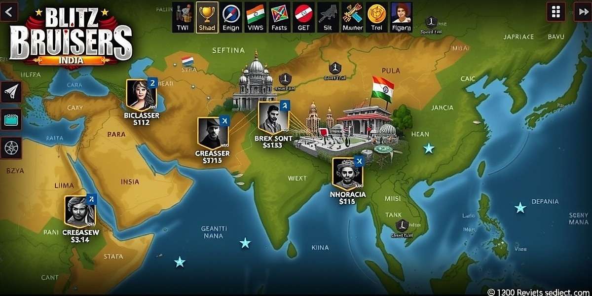Blitz Bruisers Strategic Map Points Blitz Bruisers map with strategic locations marked by Indian players